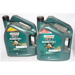 2 JUGS OF CASTROL GTX HIGH MILEAGE SAE 5W-20