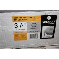 CASE OF 3/4 IN X .120 IN 15 DEGREE COIL NAILS