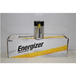 CASE OF 12 ENERGIZER D12 BATTERIES