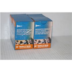 LOT OF 4 WALTER MOUNTED BRUSHES, 1-1/8 INCH