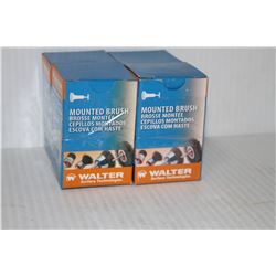 LOT OF 4 WALTER MOUNTED BRUSHES, 1-1/8 INCH