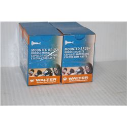 LOT OF 4 WALTER MOUNTED BRUSHES, 1-1/8 INCH