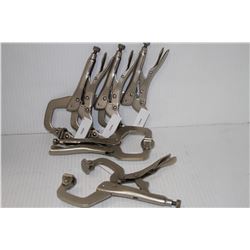 LOT OF 5 LOCKING CLAMPS