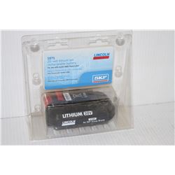 LINCOLN 20 VOLT LITHIUM ION RECHARGABLE BATTERY