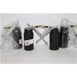 LOT OF FOUR 6 OUNCE PISTON STYLE OIL CANS