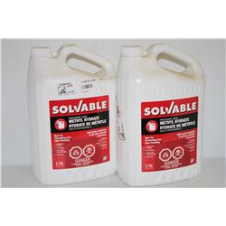 2 JUGS OF SOLVABLE METHYAL HYDRATE, 3.78L PER JUG