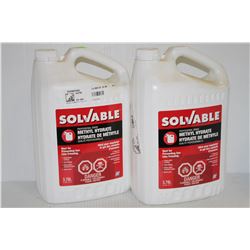 2 JUGS OF SOLVABLE METHYAL HYDRATE, 3.78L PER JUG
