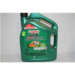 5 LITRE JUG OF CASTROL GTX HIGH MILEAGE SYTHETIC