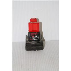 MILWAUKEE M12 LITHIUM BATTERY