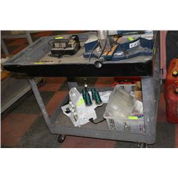 2 TIER WHEELED SHOP CART