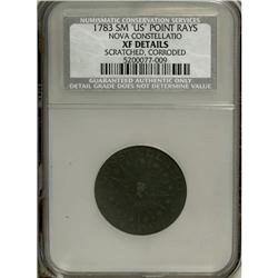 1783 COPPER Nova Constellatio Copper, Pointed Rays, Sm