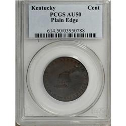 (1792-94) TOKEN Kentucky Token, Plain Edge AU50 PCGS