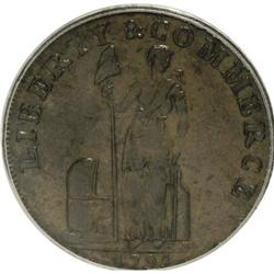 1795 1C Talbot Allum & Lee Cent AU53 PCGS. PCGS Popula