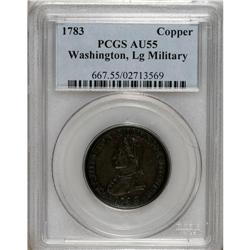 1783 1C Washington & Independence Cent, Large Milita