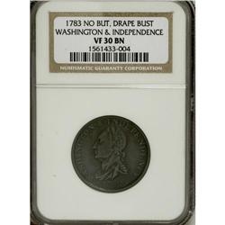 1783 1C Washington & Independence Cent, Draped Bust,