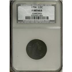 1794 1/2 C VF20 NCS. NGC Census: (25/121). PCGS Popula