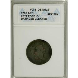 1795 1/2 C Lettered Edge--Damaged--ANACS. . NGC Census