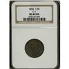Image 1 : 1854 1/2 C MS62 Brown NGC. C-1. NGC Census: (66/25