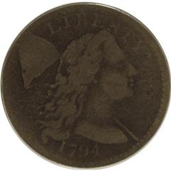 1794 1C Head of 1795 G6 ANACS. S-61. NGC Census: (0/47