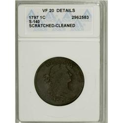 1797 1C Reverse of 1797, Stems--Cleaned, Scratched--AN