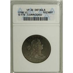 1798 1C First Hair Style--Corroded--ANACS. VF20 Detail
