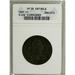 1801 1C --Corroded--ANACS. VF30 Details. NGC Census: (2