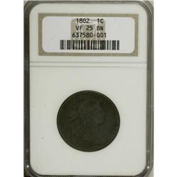 1802 1C VF25 NGC. NGC Census: (0/249). PCGS Population
