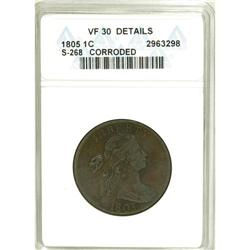 1805 1C --Corroded--ANACS. VF30 Details. NGC Census: (1