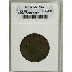 1806 1C --Corroded--ANACS. XF40 Details. NGC Census: (3