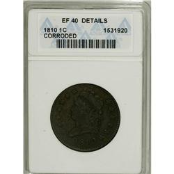 1810 1C --Corroded--ANACS. XF40 Details. NGC Census