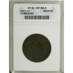 1813 1C VF20 ANACS. NGC Census: (19/104). PCGS Populat