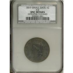 1818 1C Brown--Improperly Cleaned--NCS. Unc Details. N