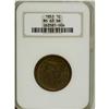 Image 1 : 1853 1C MS63 Brown NGC. NGC Census: (122/470). PCG
