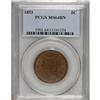 Image 1 : 1853 1C MS64 Brown PCGS. PCGS Population (166/70).