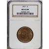 Image 1 : 1853 1C MS65 Brown NGC. NGC Census: (179/77). PCGS