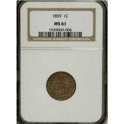 1859 1C MS61 NGC. NGC Census: (48/939). PCGS Popul