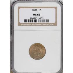 1859 1C MS62 NGC. NGC Census: (124/811). PCGS Popu