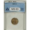 Image 1 : 1860 1C MS63 ANACS. NGC Census: (174/489). PCGS Po