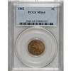 Image 1 : 1862 1C MS64 PCGS. PCGS Population (480/0). NGC Ce