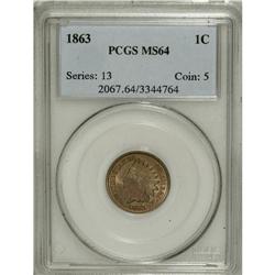 1863 1C MS64 PCGS. PCGS Population (563/160). NGC