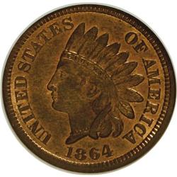 1864 1C Bronze No L MS65 Red and Brown NGC. NGC Census