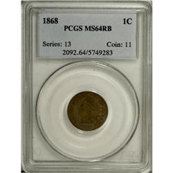 1868 1C MS64 Red and Brown PCGS. PCGS Population (