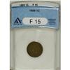 Image 1 : 1869 1C F15 ANACS. NGC Census: (11/374). PCGS Popu