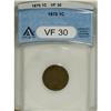 Image 1 : 1870 1C VF30 ANACS. NGC Census: (16/212). PCGS Populat