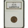 Image 1 : 1874 1C MS63 Red and Brown NGC. NGC Census: (35/24
