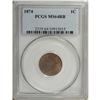 Image 1 : 1874 1C MS64 Red and Brown PCGS. PCGS Population (
