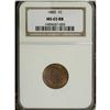 Image 1 : 1883 1C MS65 Red and Brown NGC. NGC Census: (92/20