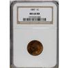 Image 1 : 1887 1C MS64 Red and Brown NGC. NGC Census: (96/56