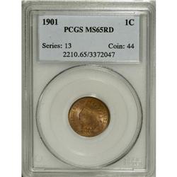 1901 1C MS65 Red PCGS. PCGS Population (174/51). N