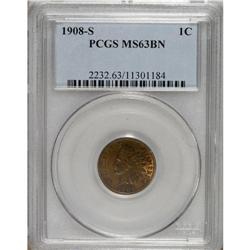 1908-S 1C MS63 Brown PCGS. PCGS Population (54/25)